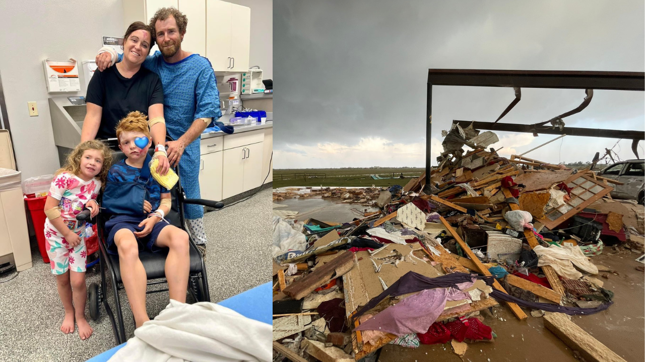 Texas family rescued from tornado