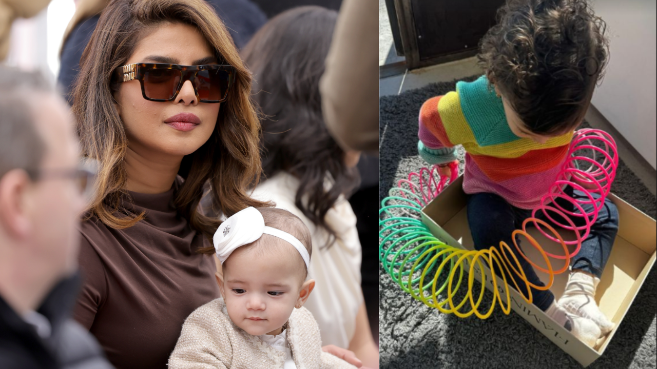 Priyanka Chopra Treats Fans To Adorable Glimpse Of Daughter Malti Marie's Playtime With Colourful Spirals, See Pic