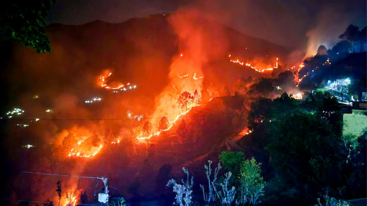 Forest fires in Uttarakhand