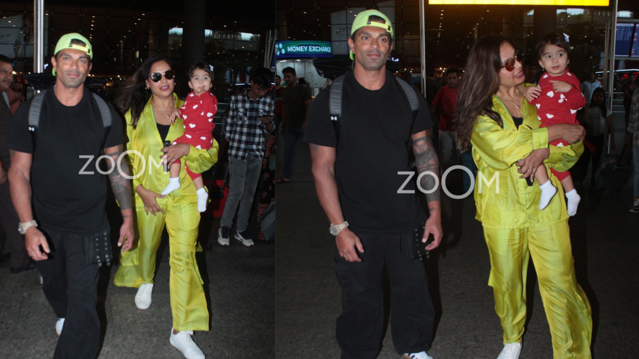 Protective Mom Bipasha Basu Asks Paps To Switch Off Camera Flash As She Gets Spotted With Baby Devi, Hubby - WATCH