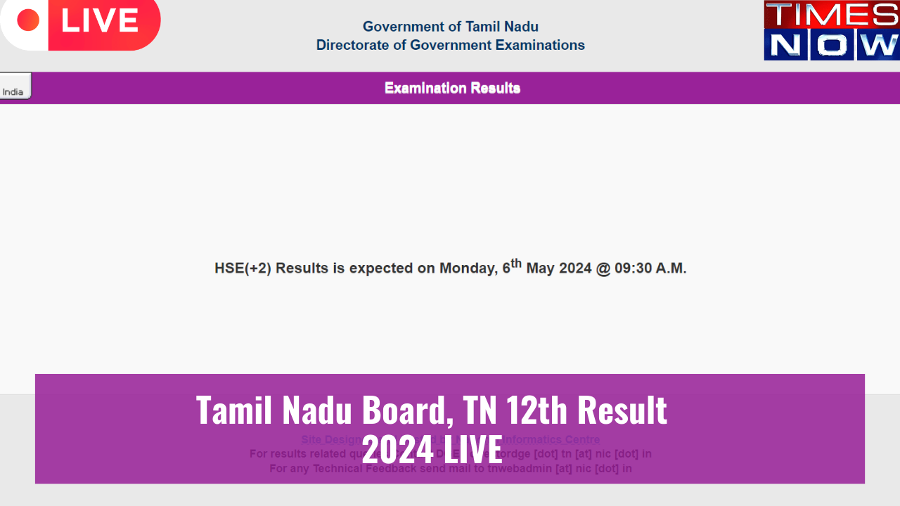 Tamil Nadu Board TN 12th Result 2024 LIVE DECLARED TN HSE Plus 2 Public Exam Results on tnresultsnicin dgetngovin