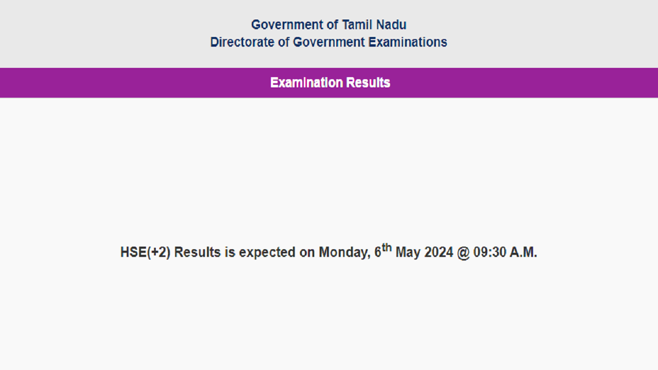 TN 12th Results 2024 Today