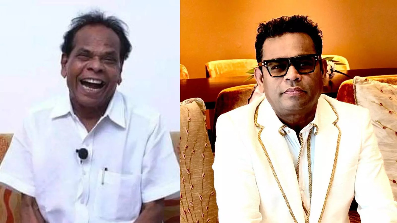 Late actor Kumarimuthu(L); A R Rahman (R)