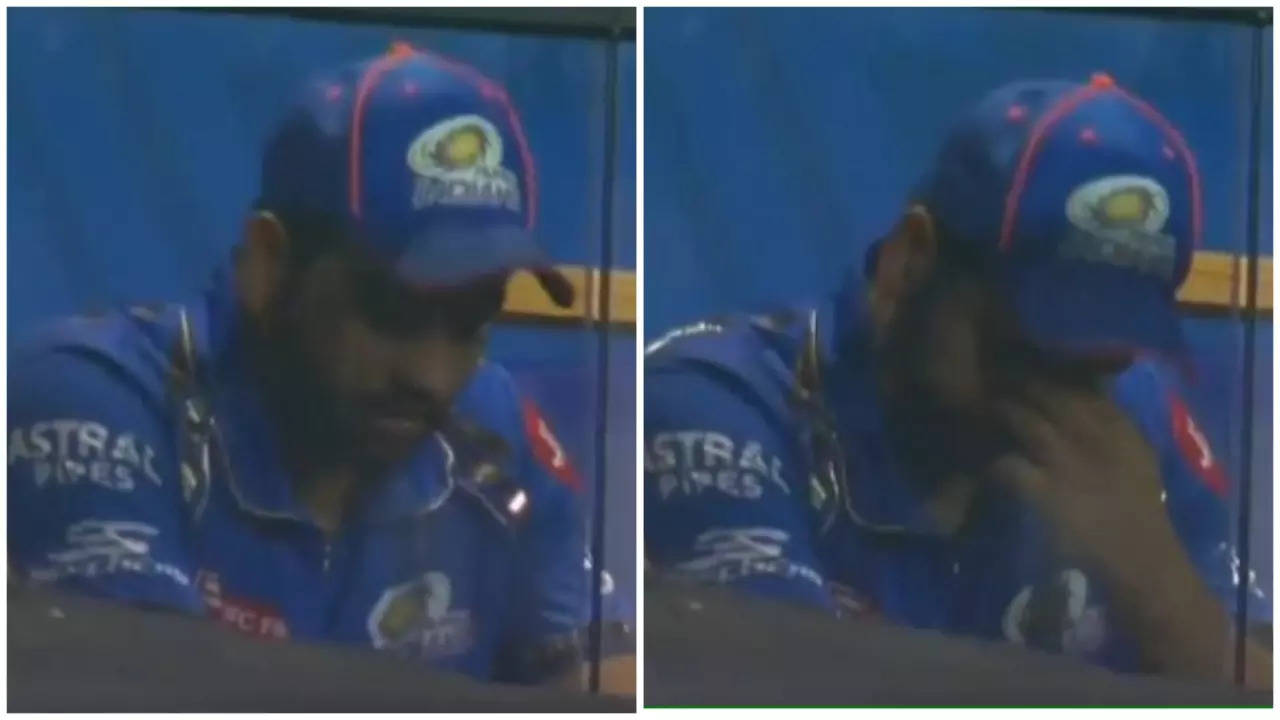 Mumbai Indians Ex Captain Rohit Sharma In Distress, Visibly Cries After Poor Show vs SRH : WATCH Viral Video