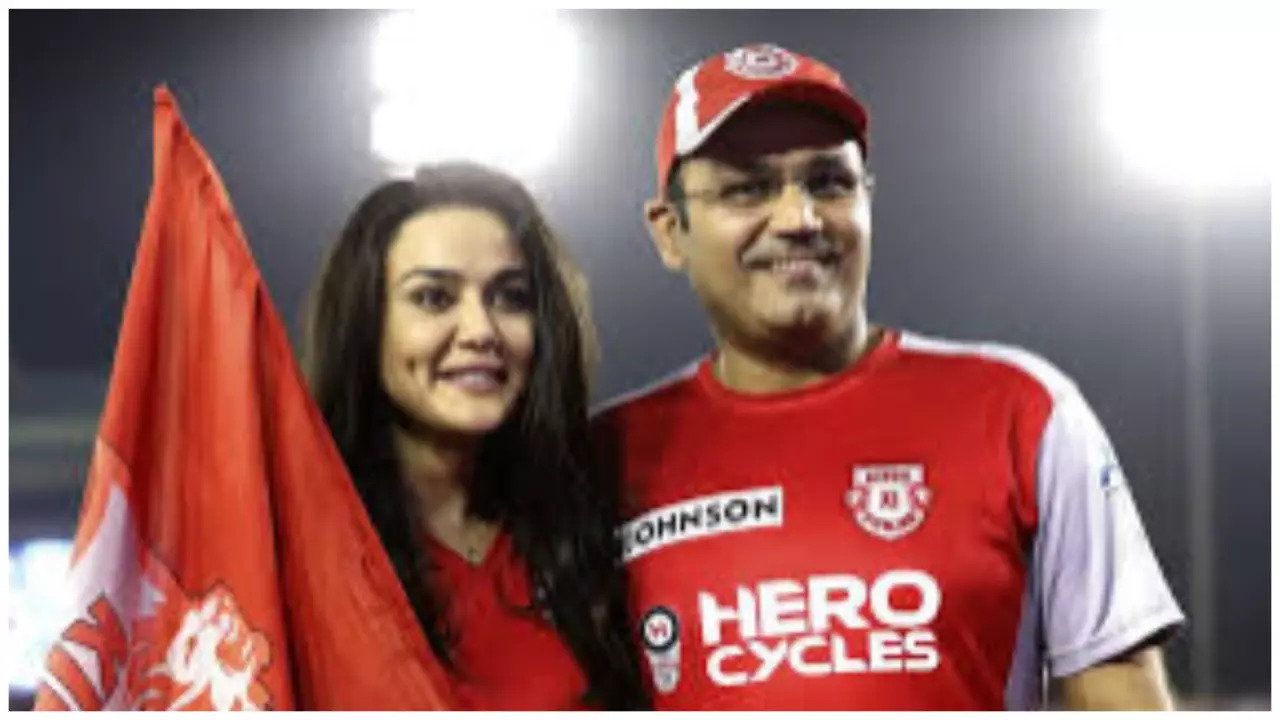 Preity Zinta Virender Sehwag