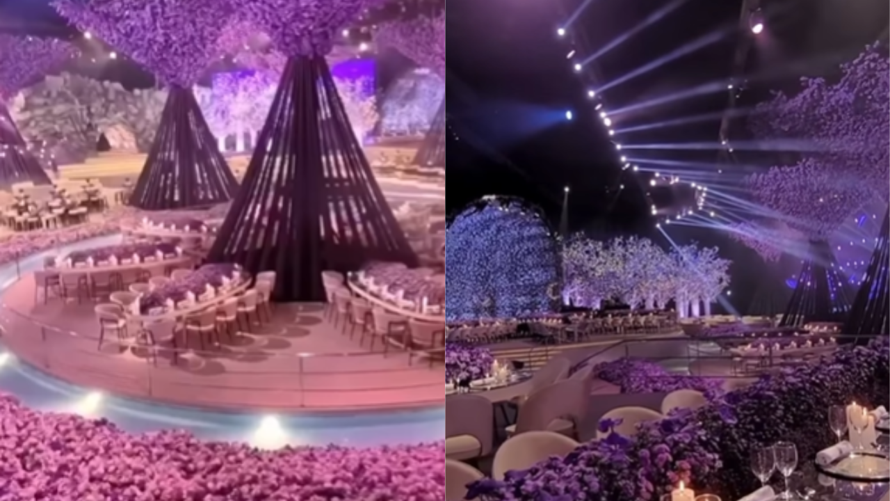 India’s most extravagant wedding setup. (Credits: Instagram/@luxuriousbymm)