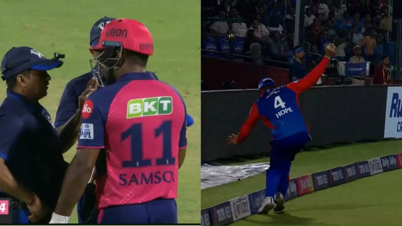 Out Or Not Out? Sanju Samson Argues With Umpire After Controversial Catch Dismisses Him Vs DC | WATCH