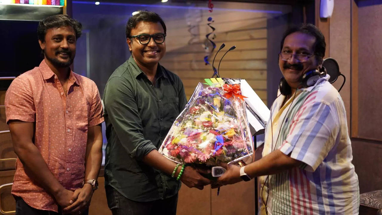 D Imman Welcoming Mano To His Recording Studio