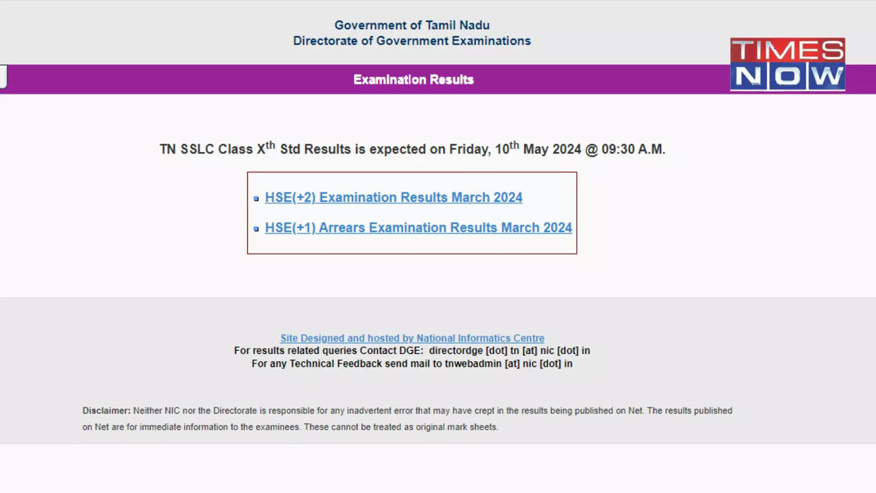 TN SSLC Results 2024 Date, Time Confirmed! Tamil Nadu Class 10 Result on May 10 at 9.30 AM