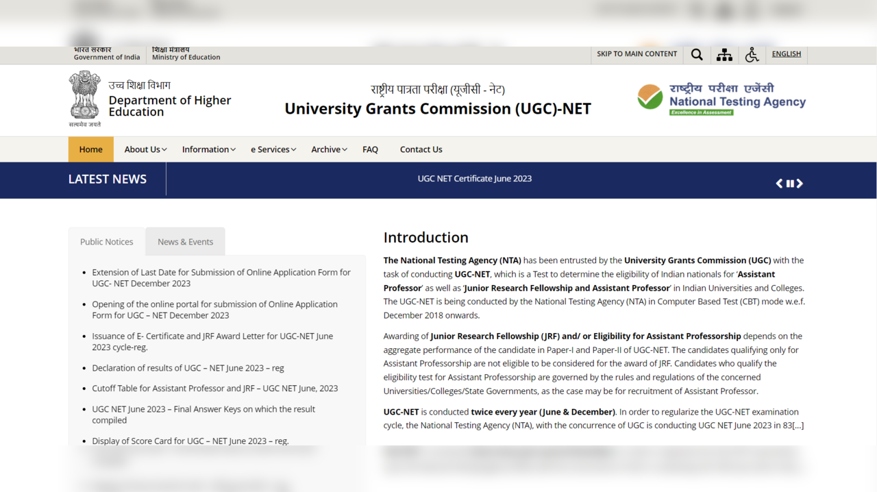 UGC NET 2024 June Registration Closes Tomorrow on ugcnet.nta.ac.in, Exam on June 16