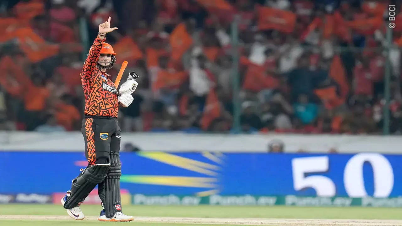 Abhishek Sharma celebrates Sunrisers Hyderabad's win against LSG