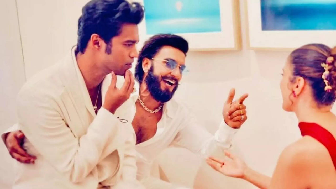 Babil Khan Sits On Ranveer Singh's Lap In Candid Pics With Sanya Malhotra