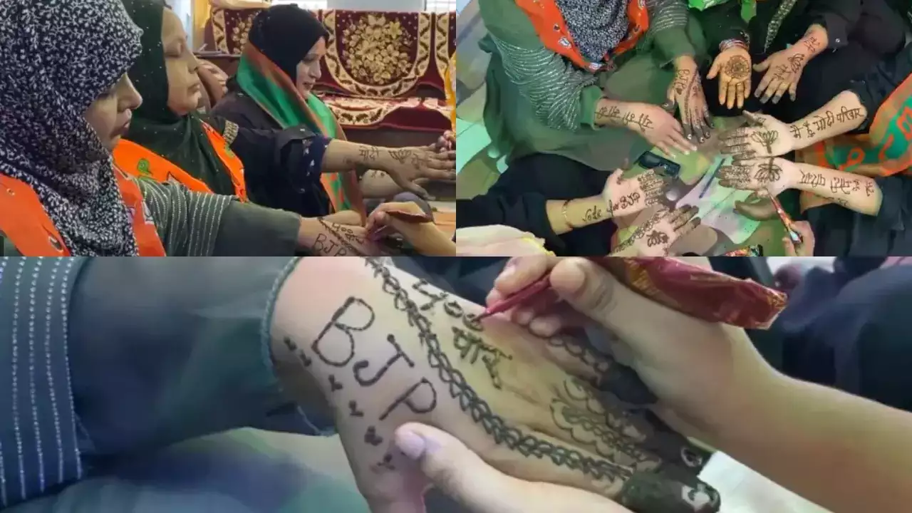 mehendi for modi in up