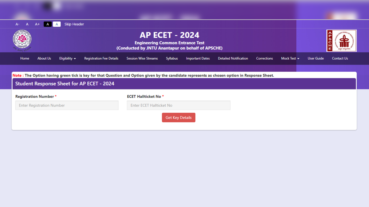 AP ECET Answer Key 2024, Response Sheet Releases, Raise Objections at ...