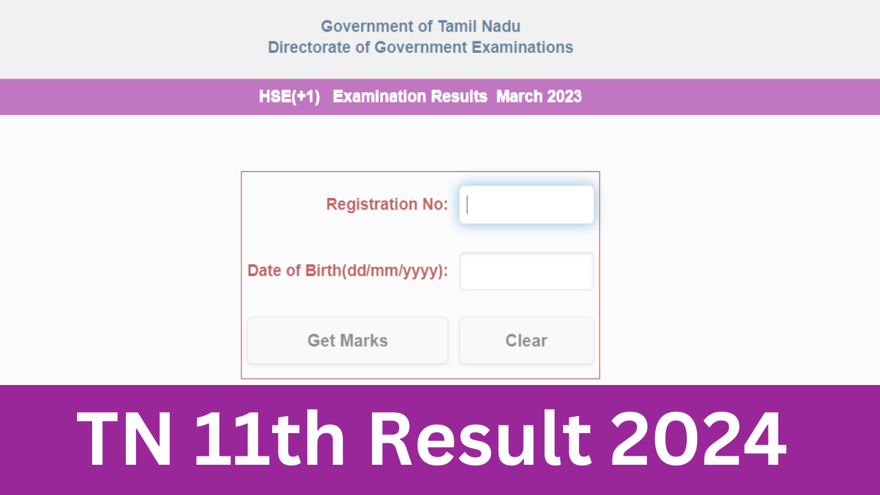 TN 11th Result 2024 Date Highlights DECLARED Tamil Nadu HSE Plus One Results Released at dgetngovin Know How to Check