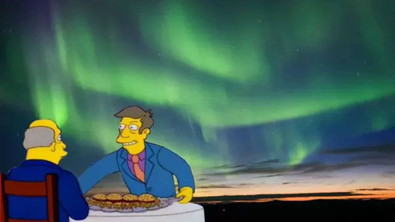 The Simpsons 'Aurora Borealis' Meme Takes Over Internet Amid Solar Storm