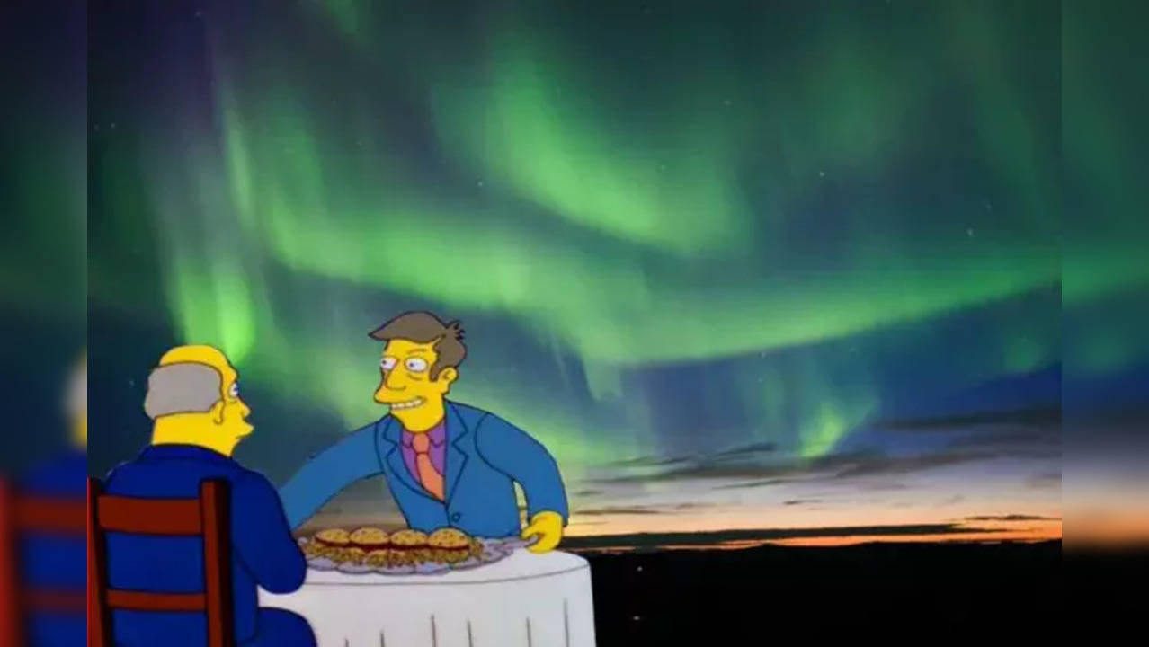 The Simpsons Meme Connects With Northern Lights Sightings