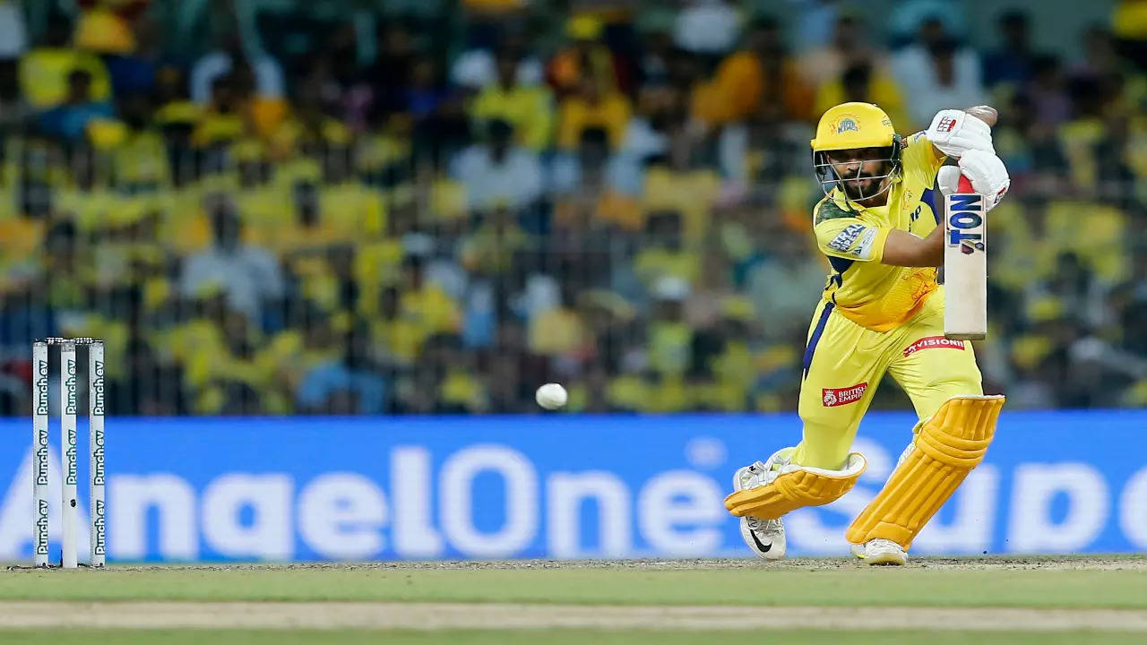 CSK skipper Ruturaj Gaikwad in action