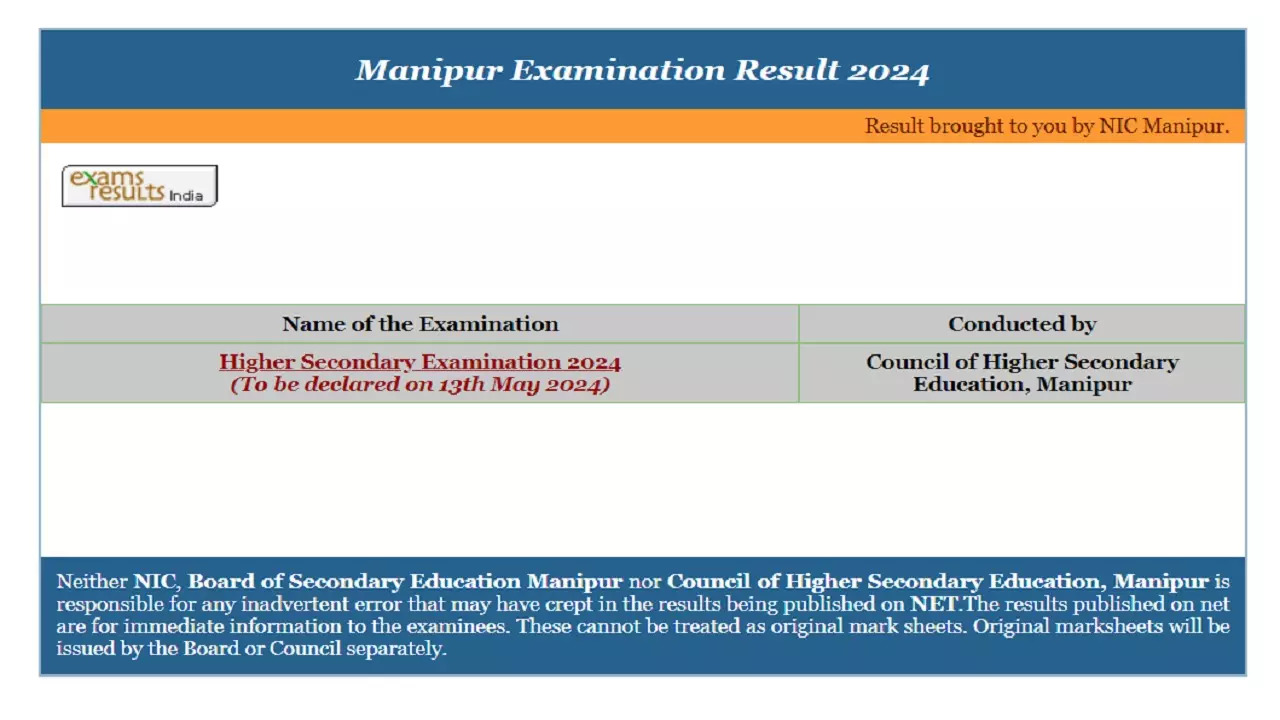 COHSEM Result 2024 Date, Time: Manipur Board 12th Result Releasing ...