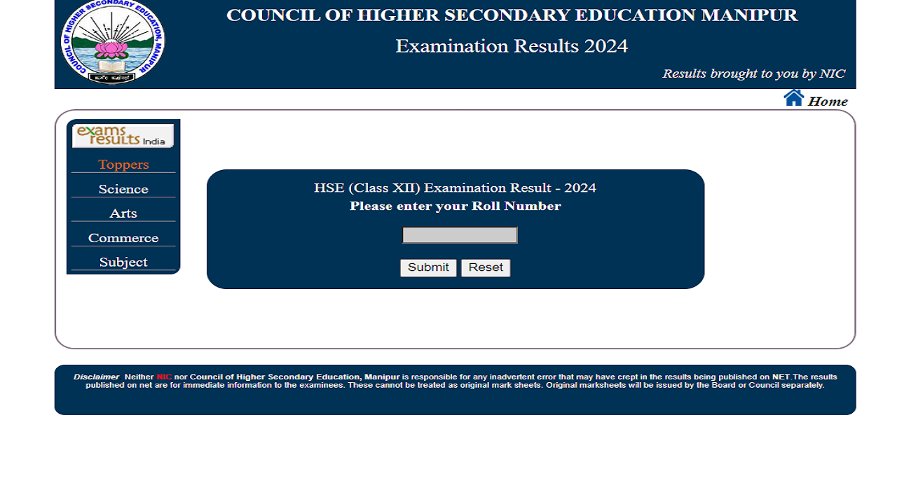 manresults.nic.in 2024 COHSEM Results Released