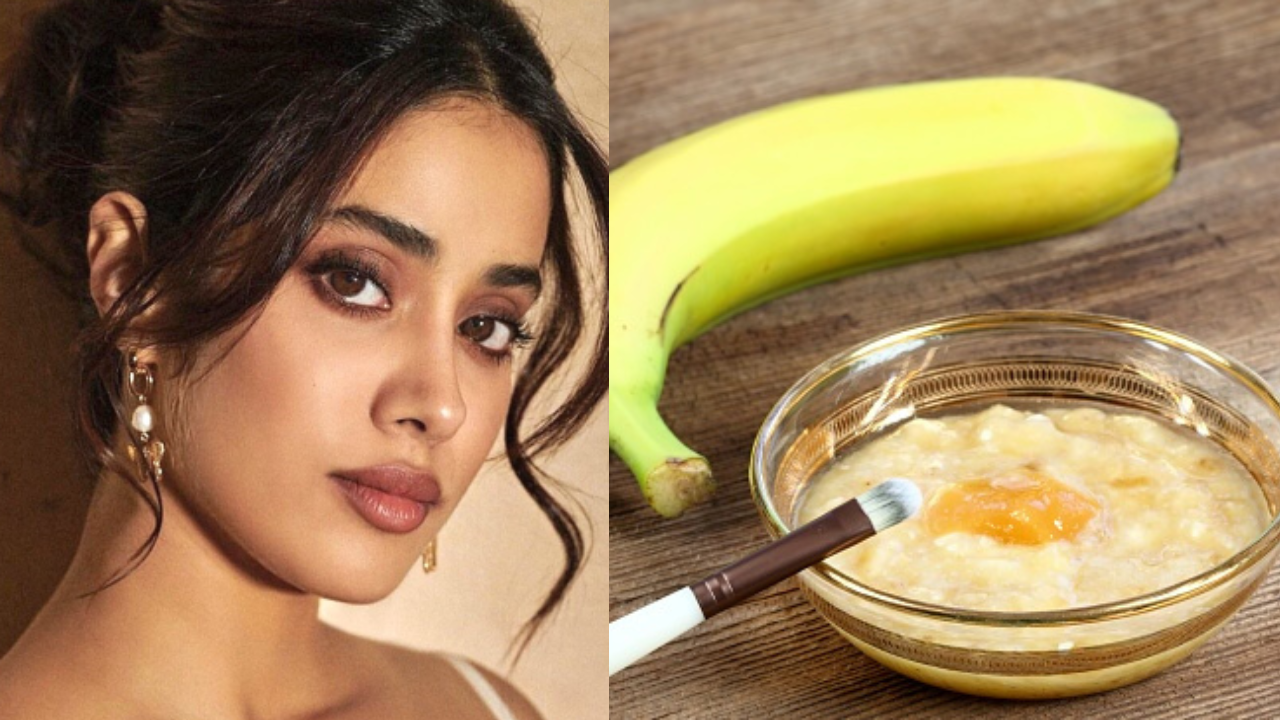 try janhvi kapoor's homemade yogurt honey banana face mask recipe in marathi