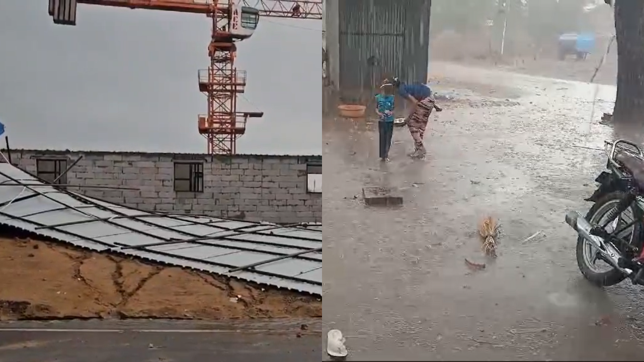 VIDEO: Heavy Rains, Thunder, Hail In Gujarat