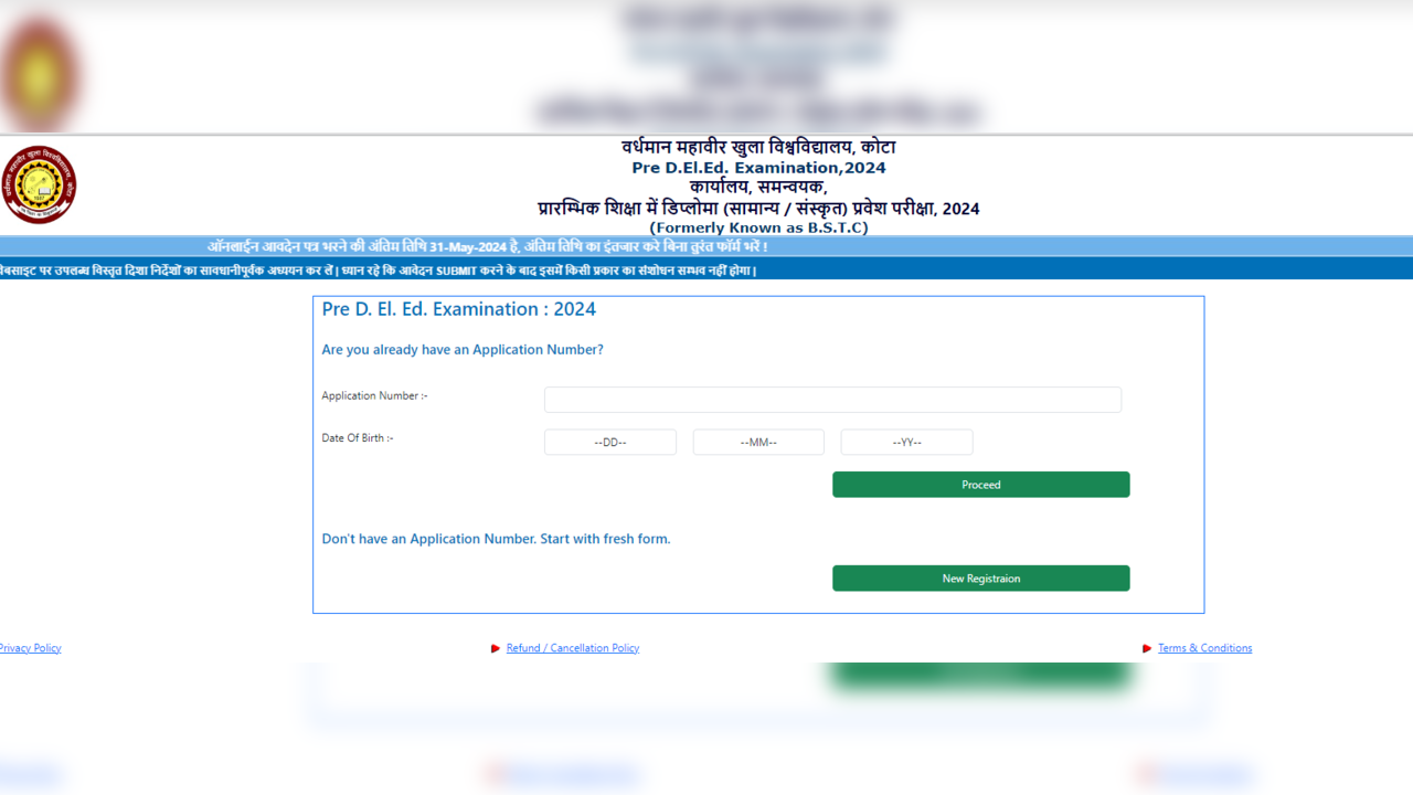 Rajasthan BSTC Pre DElEd 2024: Applications Registration Begins At ...