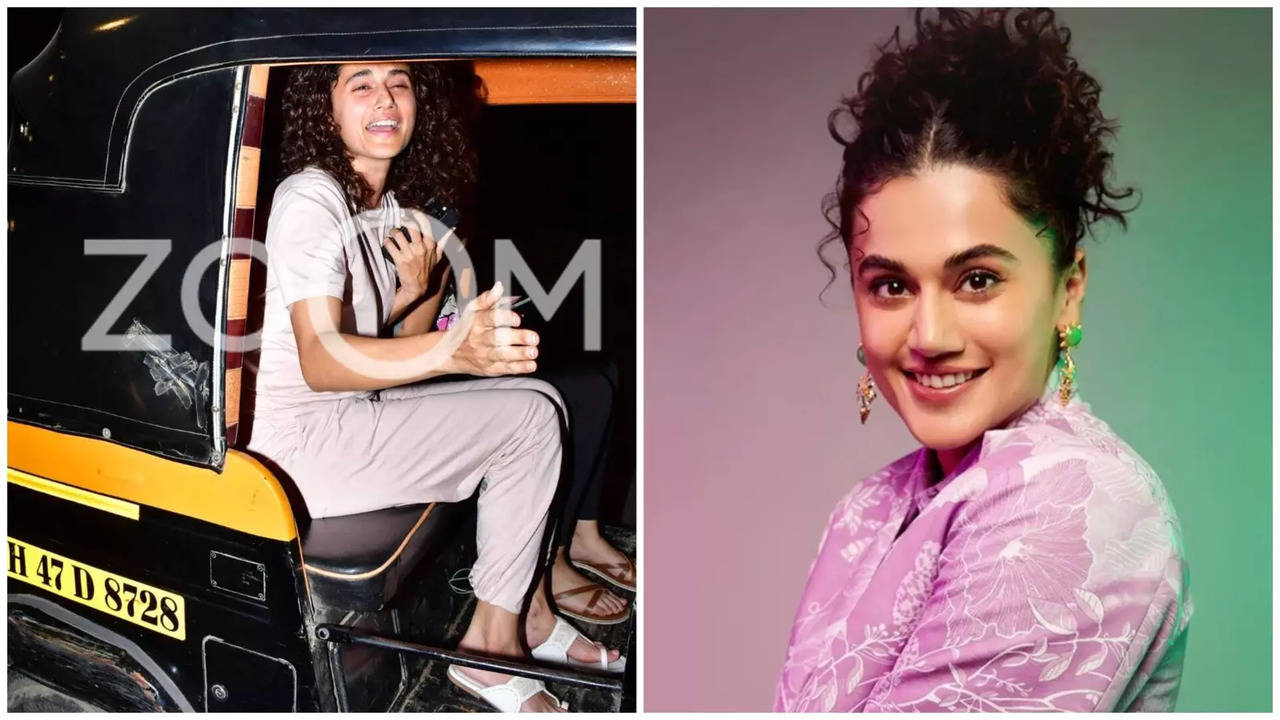 Taapsee Pannu HOUNDED By Paps As She Takes Auto Ride With Friend: Ghoomne Do Naa Yaar | WATCH