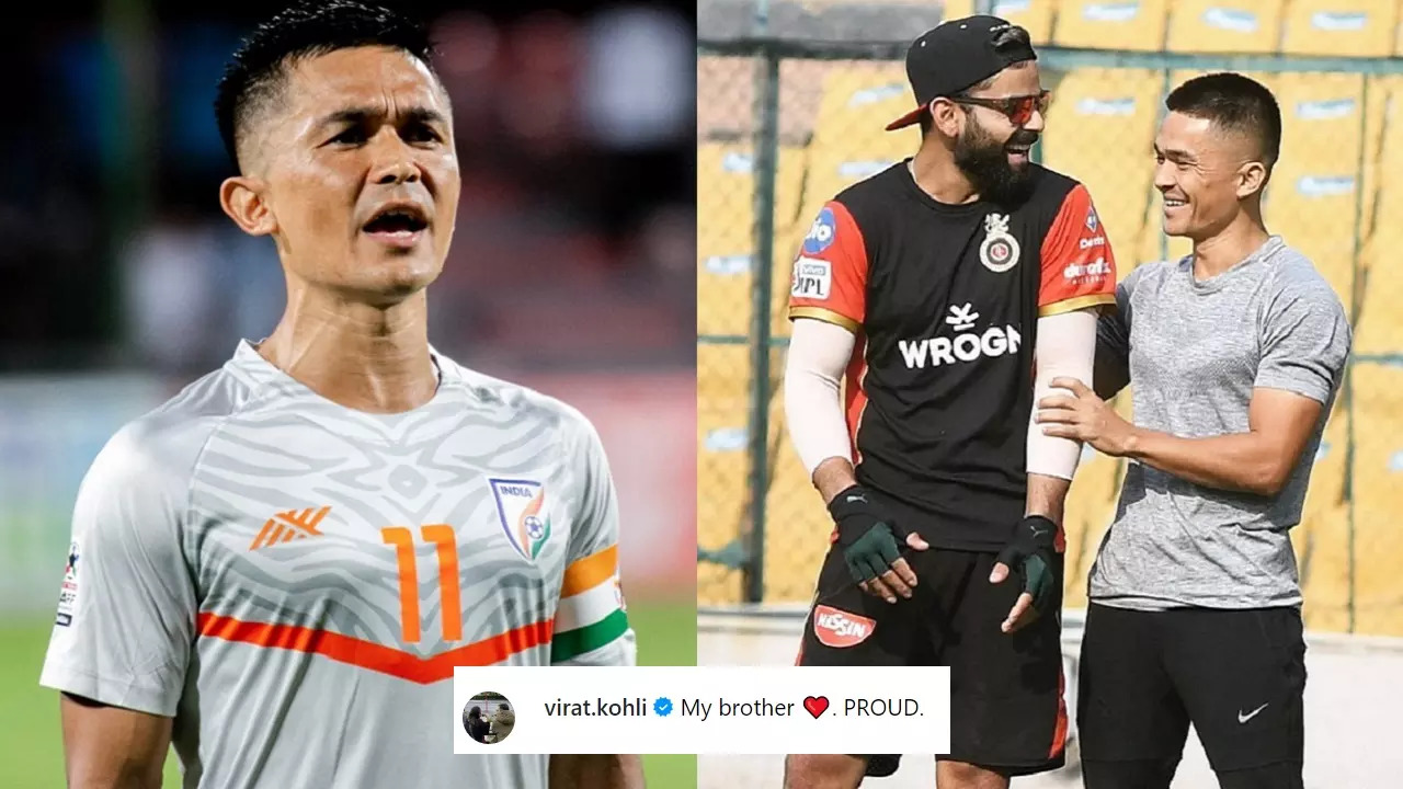 Virat Kohli's three-word reaction on Sunil Chhetri's retirement post goes viral