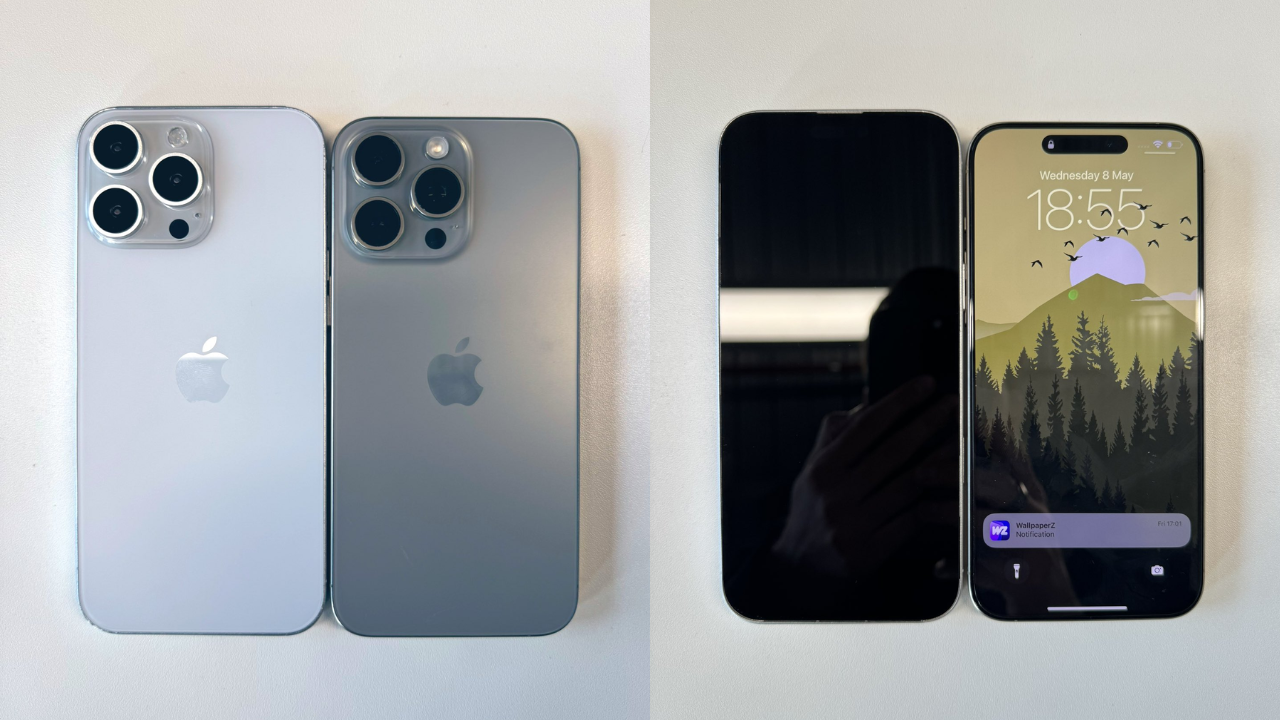 iPhone 16 Pro Max compared with iPhone 15 Pro Max (Credits: @ZONEofTECH/ X)