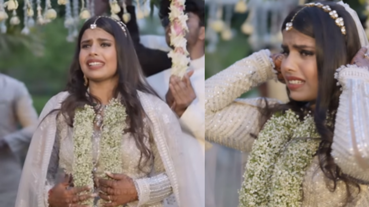 Viral Video Captures Emotional Reunion Between Indian Bride and Mother Before Wedding Entrance