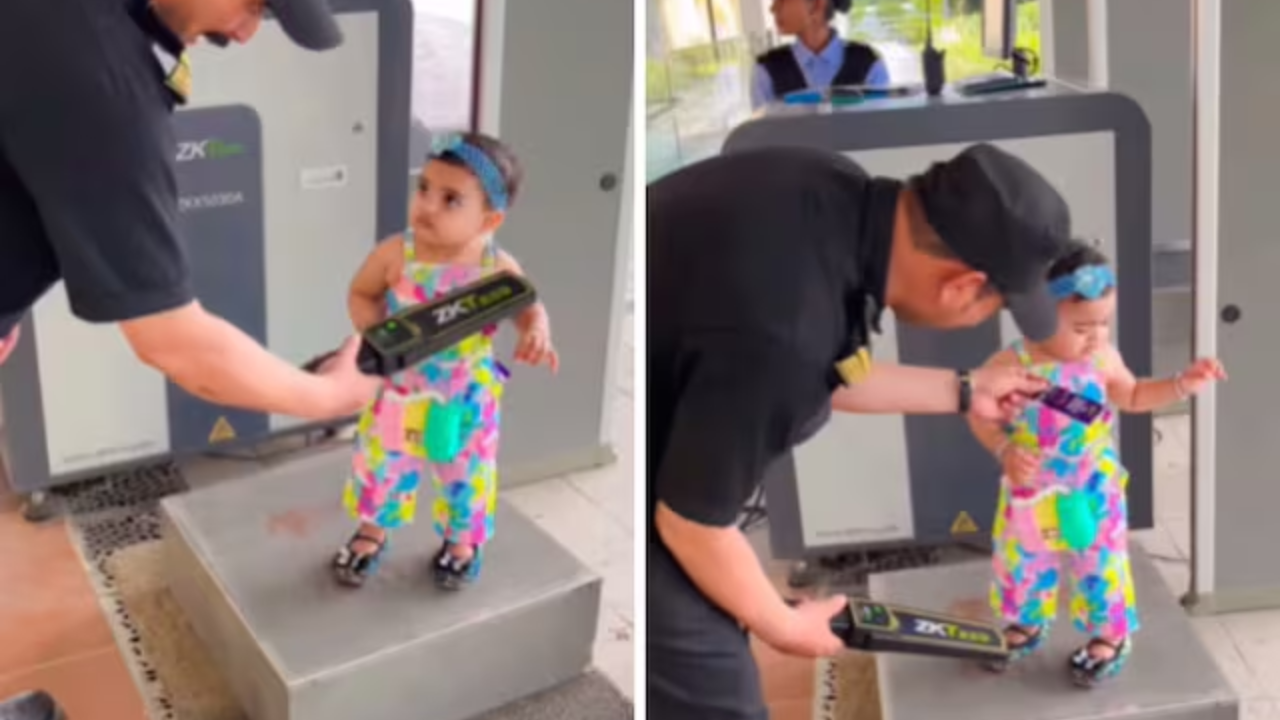 Viral Video: Guard's Chocolate Trick Brings Little Girl to Tears, Netizens Go Aww