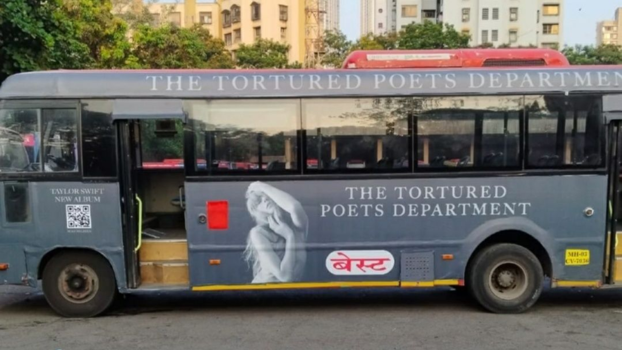 Pictures of Taylor Swift's New Album on Mumbai Buses Go Viral