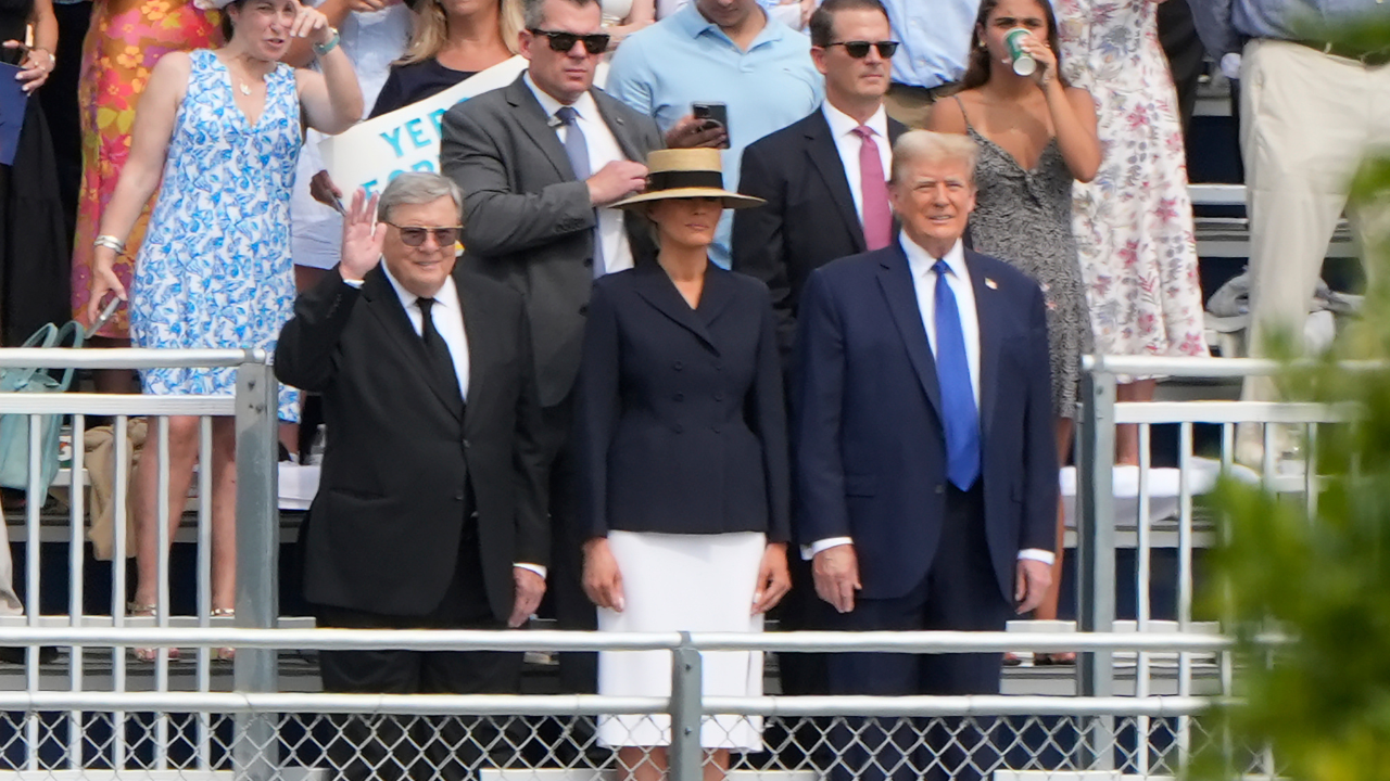 Trump at son Barron's graduation ceremony