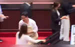 Taiwans Parliament Politician Steals Bill With Speed Of American Football Player Amid Chaos  VIDEO