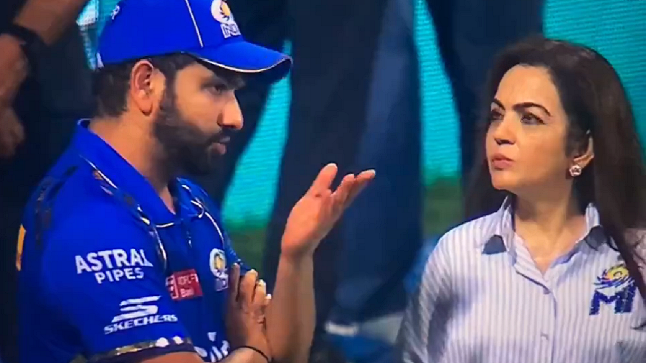 Rohit Sharma's animated chat with Nita Ambani after MI's forgetful show in IPL 2024 goes viral