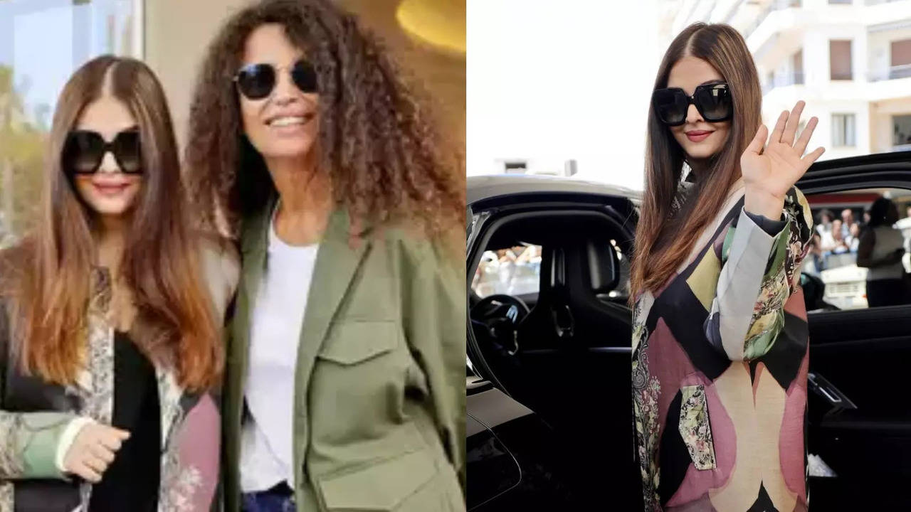 cannes 2024: aishwarya rai bachchan keeps drama aside, goes for subtle look in long applique jacket. see pics