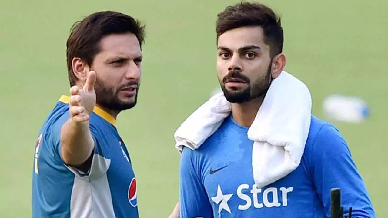 Virat Kohli and Shahid Afridi