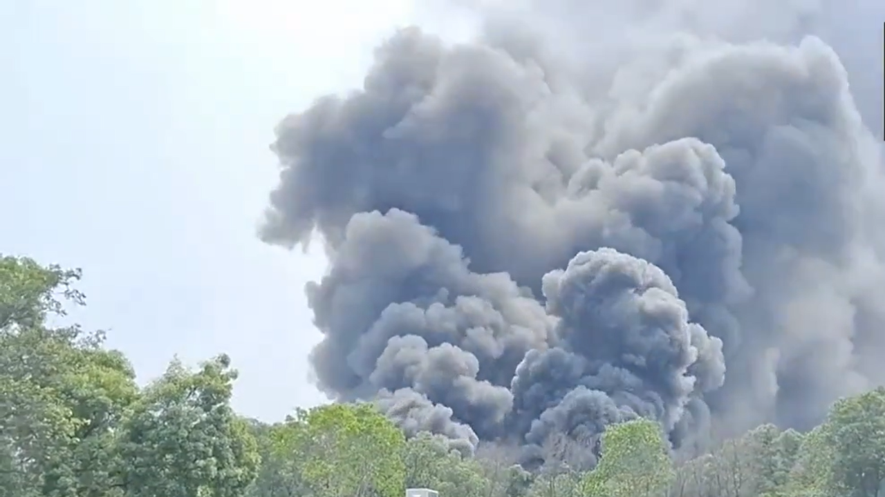 Fire broke out in a waste dump yard of a private factory operating at SIPCOT Industrial Estate