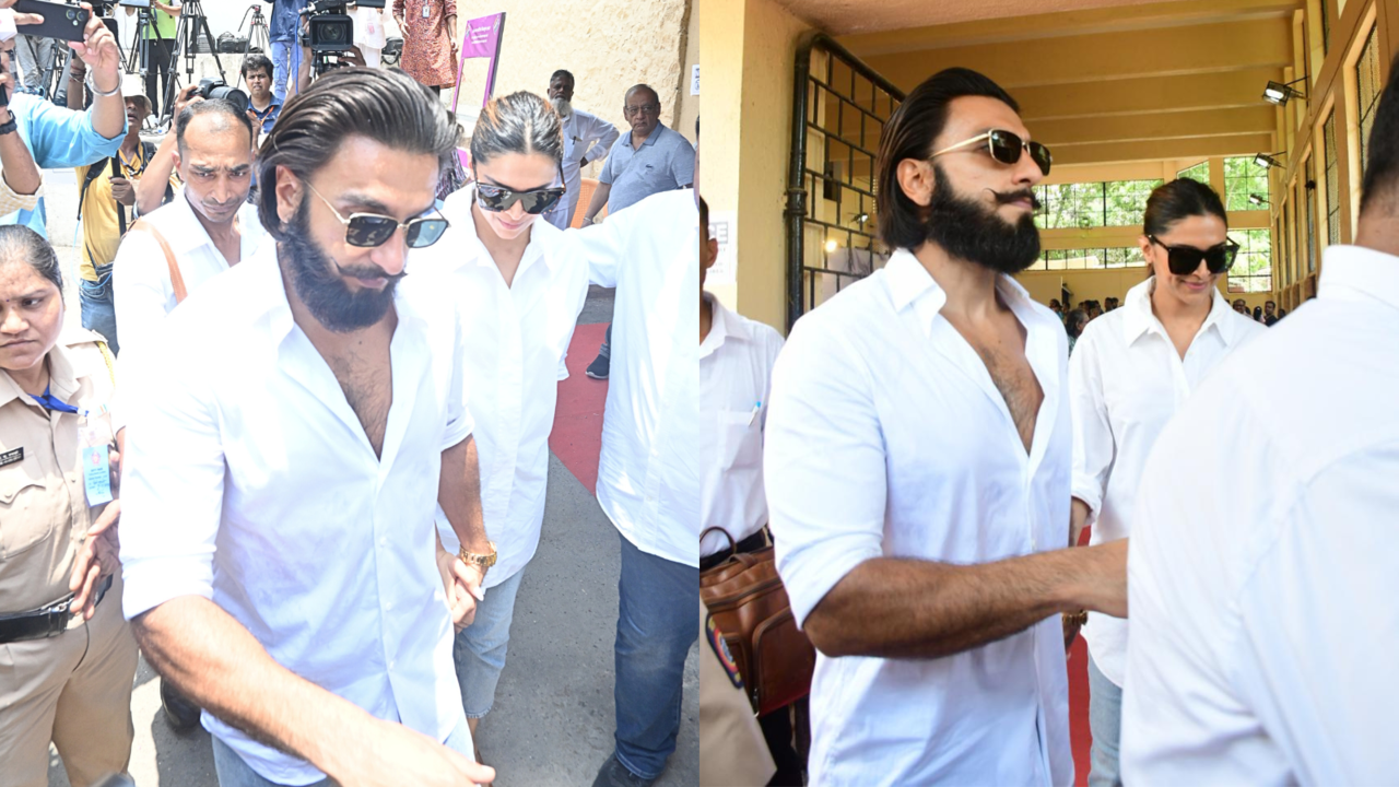 Ranveer Singh Protects Deepika Padukone As Parents-To-Be Cast Their Vote In Mumbai For Lok Sabha Elections 2024