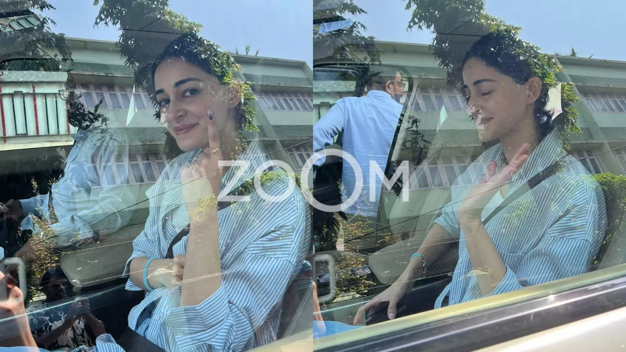 Ananya Pandey Proudly Flaunts Inked Finger After Casting Vote With Dad Chunky Pandey