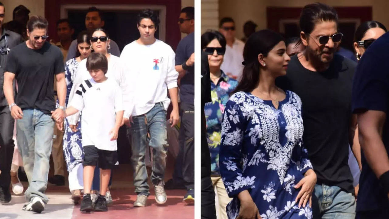 Lok Sabha Elections 2024: Shah Rukh Khan Casts Vote With Wife Gauri, Kids Aryan, Suhana; Lil AbRam Joins