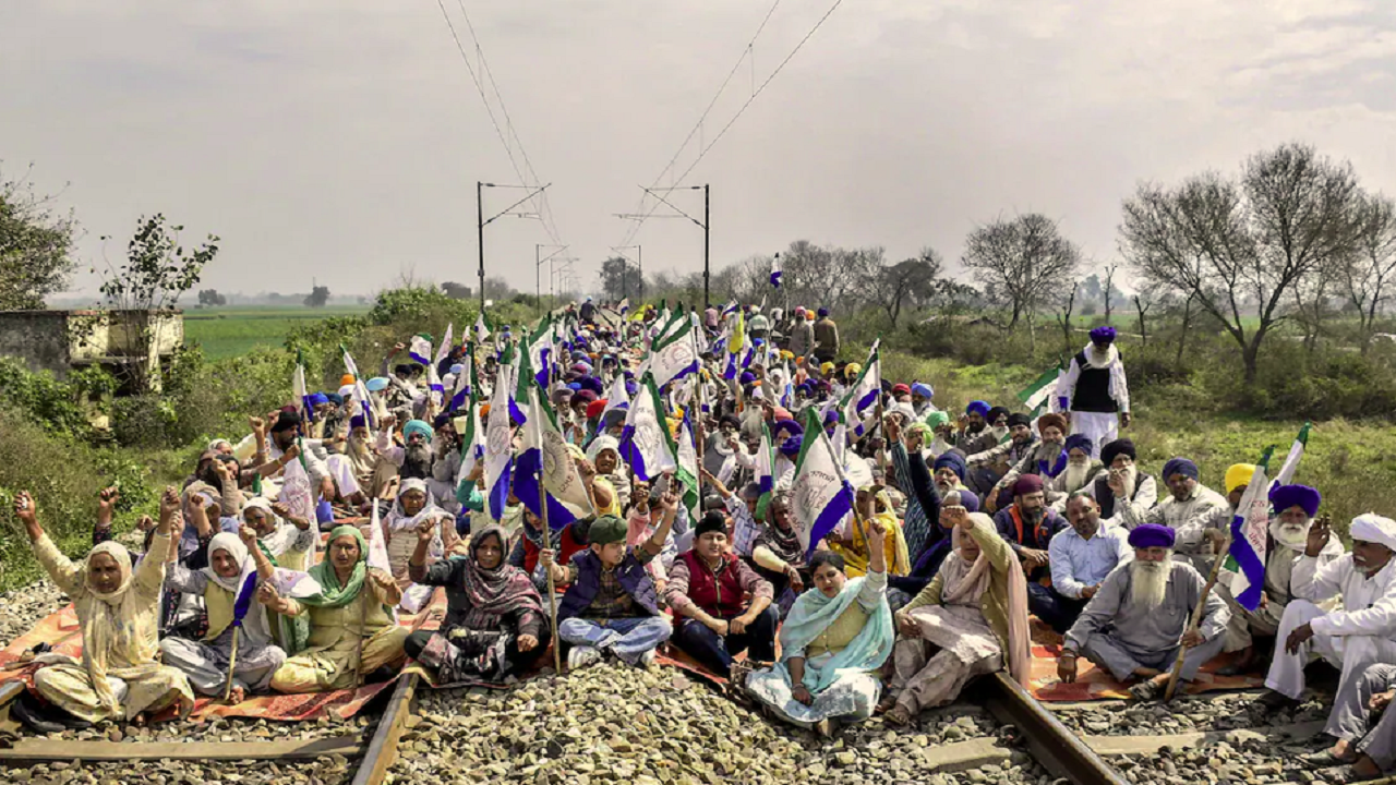 Farmers On Railway tracks