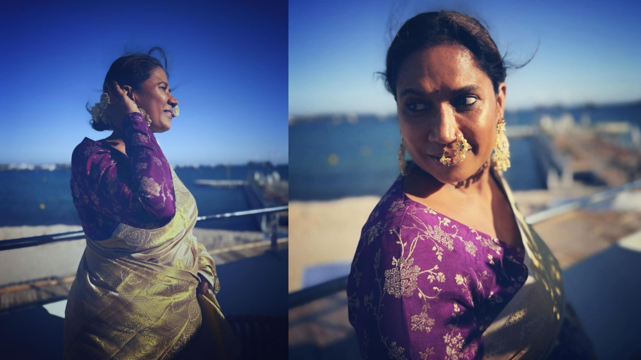 Cannes 2024: Chhaya Kadam Aka Laapataa Ladies' Manju Mai Makes Red Carpet Debut Sporting Her Mom's Saree And Nath