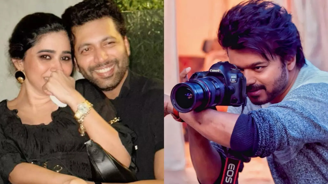 Vijay turns photographer for Jayam Ravi and Aarti Ravi