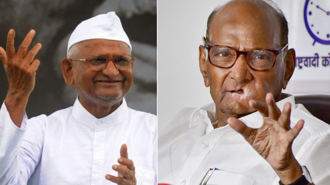 Anna Hazare and Sharad Pawar