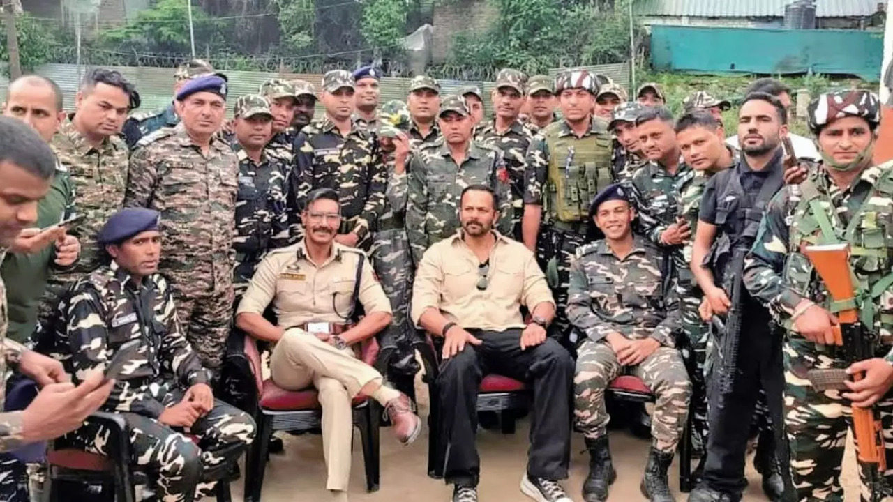 Ajay Devgn And Rohit Shetty Bond With SSB Jawans In Kashmir During Singham Again Shoot