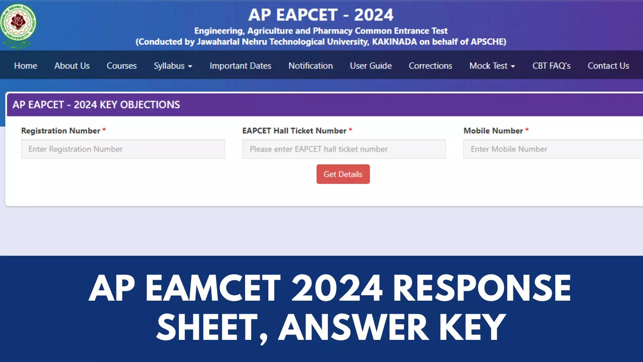 AP EAMCET 2024 Response Sheet, Answer Key for Agriculture & Pharmacy Released on cets.apsche.ap.gov.in