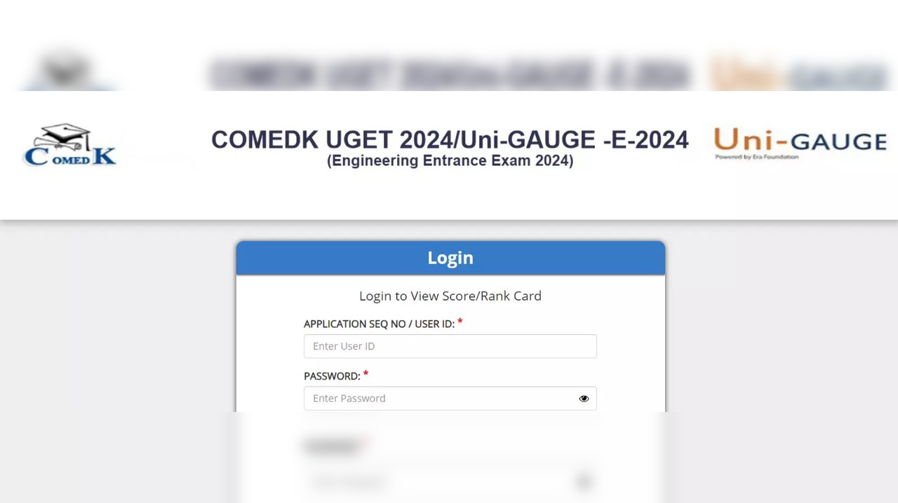 COMEDK Results 2024 Declared on comedk.org, Download COMEDK UGET Score card, Rank card