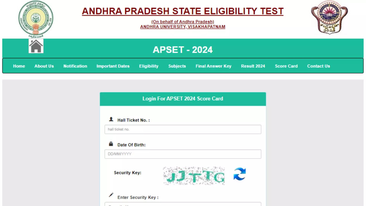 APSET 2024 Results, Final Answer Key Out on apset.net.in, Check AP SET Cut Off